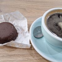 Great coffee and vegan snack at Guana Coffee in Punta Arenas