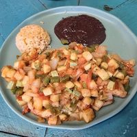 Calabasitas comes with corn tortillas not shown. at TaCorazon in San Jose Del Cabo