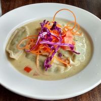 Curry dumplings at Urban Vegan - Lake View in Chicago