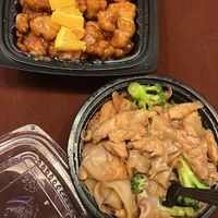 Orange Chicken & Pad See-Ew with soy chicken  at Urban Vegan - Lake View in Chicago