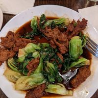 Stir Fried Bok Choy with Soy Pepper Steak at Urban Vegan - Lake View in Chicago