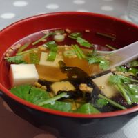 Miso soup at Urban Vegan - Lake View in Chicago