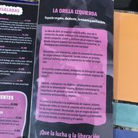 Message on menu  at Violeta Dulceria Vegana in Valparaiso