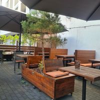 Outside seating area at La Lucha in Darmstadt