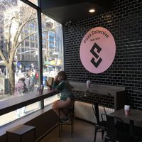 Inside seating at Pizza Collective in New York City
