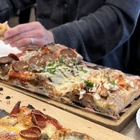 3 of 7 vegan pizza options!  at Pizza Collective in New York City