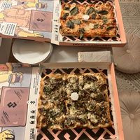 two slices and you will be fed for 12 hours  at Pizza Collective in New York City