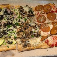 Mushroom, Primavera and Pepperoni at Pizza Collective in New York City