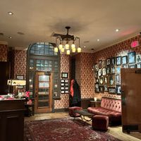 Old Hollywood remembered on the walls of the entrance   at Edendale in Los Angeles