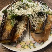 Eggplant appetizer with vegan cheesee  at Villa De Costes in Seoul