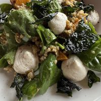 Pumpkin Spinach Salad with Vegan cheese   at GOMA Bistro in South Brisbane