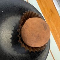 Raw cocoa ball at Despensa N6 in Lisbon