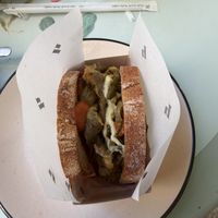 Eggplant sandwich   at Hygge in Lisbon