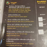 Menu pages at Veggie Tales x Wagging Tales Cafe in Hua Hin