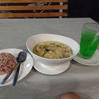 Green curry with tempe at Veggie Tales x Wagging Tales Cafe in Hua Hin