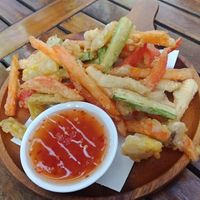 Tempura Veges at Veggie Tales x Wagging Tales Cafe in Hua Hin