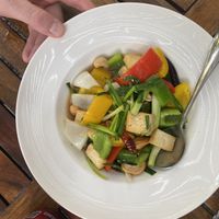 Tofu cashew nut  at Veggie Tales x Wagging Tales Cafe in Hua Hin