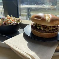 Dragon burger and slaw  at Mavericks Burger Co in Toronto