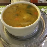 Soup with meal of day at El Huerto in Barranquilla