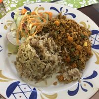 Main course of meal of day at El Huerto in Barranquilla