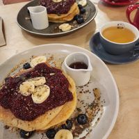 The Fruity One pancakes. at Laughing Dog in Worthing