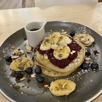 Banana and berry pancakes 🥞   at Laughing Dog in Worthing