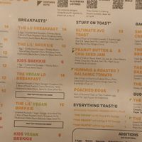 Menu at Laughing Dog in Worthing