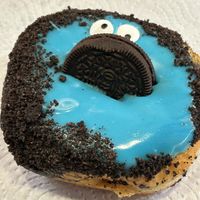 Cookie Monster - vanilla and Oreo Halloween special   at Big Fat Donut Co in Gateshead