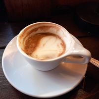 Flat white with soya milk at Caffe Latte in Chorley