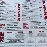 Vegan pizza labeled   at Oak Fire Pizza in Cork