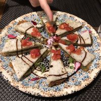 The delicious haloumi starter  at AhimSa Vega-Yoga in Belgrade