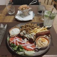 Lemonade with mint and protein plate at AhimSa Vega-Yoga in Belgrade