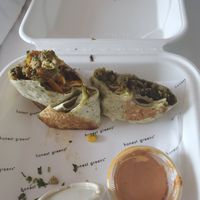 Tofu breakfast burrito at Honest Greens - Velázquez in Madrid