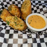 Boudain Egg Rolls at the hive vegan eatery in Houston