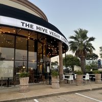 Outside  at the hive vegan eatery in Houston