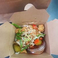 Salt & Pepper Chik'n Bites (added pickles) at Vegan Sting in Manchester