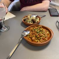 favas tapas and shiitake tapas  at Lupin Snack Bar in Porto