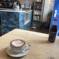 Hot choc and karma kola  at Fika+ in Chester