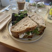 “Egg” and cress sandwich  at Fika+ in Chester