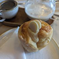Delicious! Vanilla Cruffin (an amazing invention) and soya chai latte! Definitely vegan heaven and recommended:-) at Fika+ in Chester