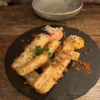 Vegan calamari   at Monsoon in Launceston