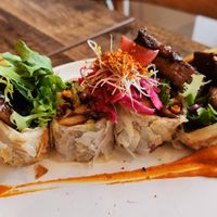 VEGAN SPICY DUCK ROTI at Monsoon in Launceston