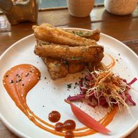 Vegan calamari  at Monsoon in Launceston