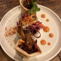 Vegan spicy ‘duck’ roti  at Monsoon in Launceston