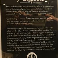 Wall notice at Pokeworks in New York City