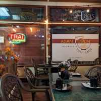 Dining room is in the mall at Asian Fusion Thai and Laos Cuisine in Fort Bragg