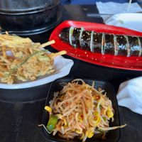 She brought out vegetable tempura and kimbap as new years gift for us early this year  at Gangnam Style Korean Kitchen in Syracuse