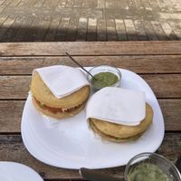 Small, but tasty arepas. You pay 3 € for each & extra for the fillings  at Brasilia in Tenerife