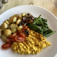 Scrambled tofu Sunflower breakfast   at The Magic Sunflower in Dronfield