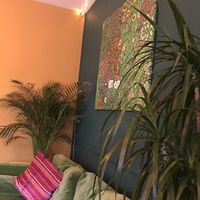 Comfy couch and cosy vibes  at The Magic Sunflower in Dronfield